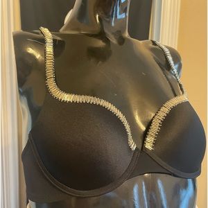 Marciano embellished black bra 34c 34b NWT